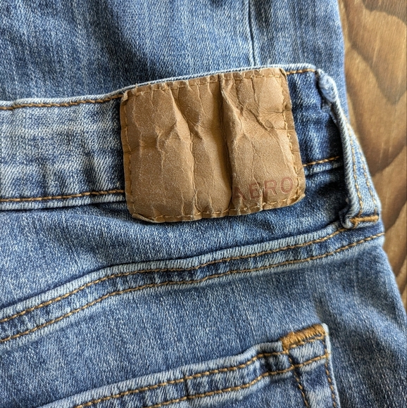 Aero Aeropostale Distressed Skinny Acid Wash Denim Jeans 28x30 - Picture 7 of 8